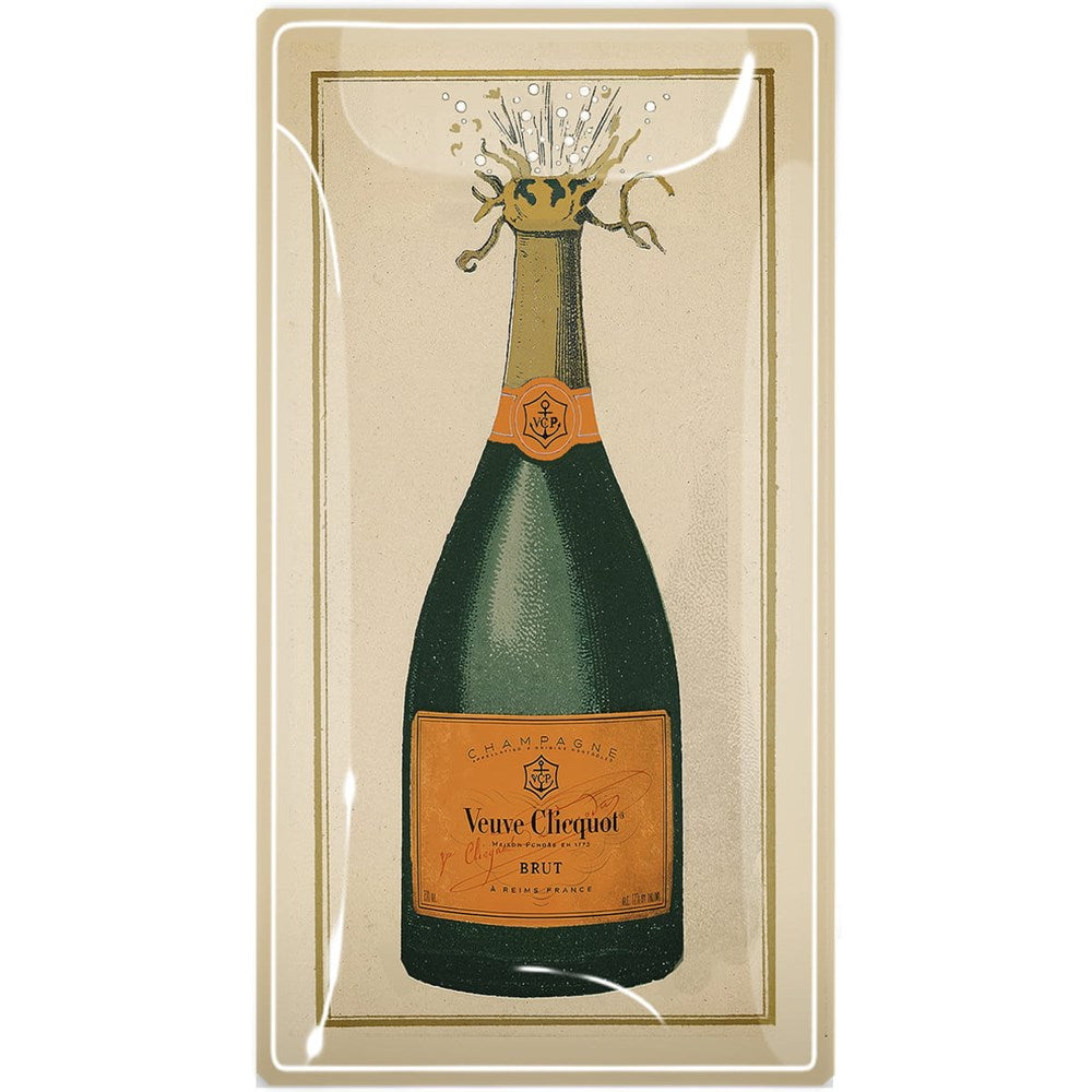 Decoupage Glass Tray - Veuve Clicquot Brut Champagne