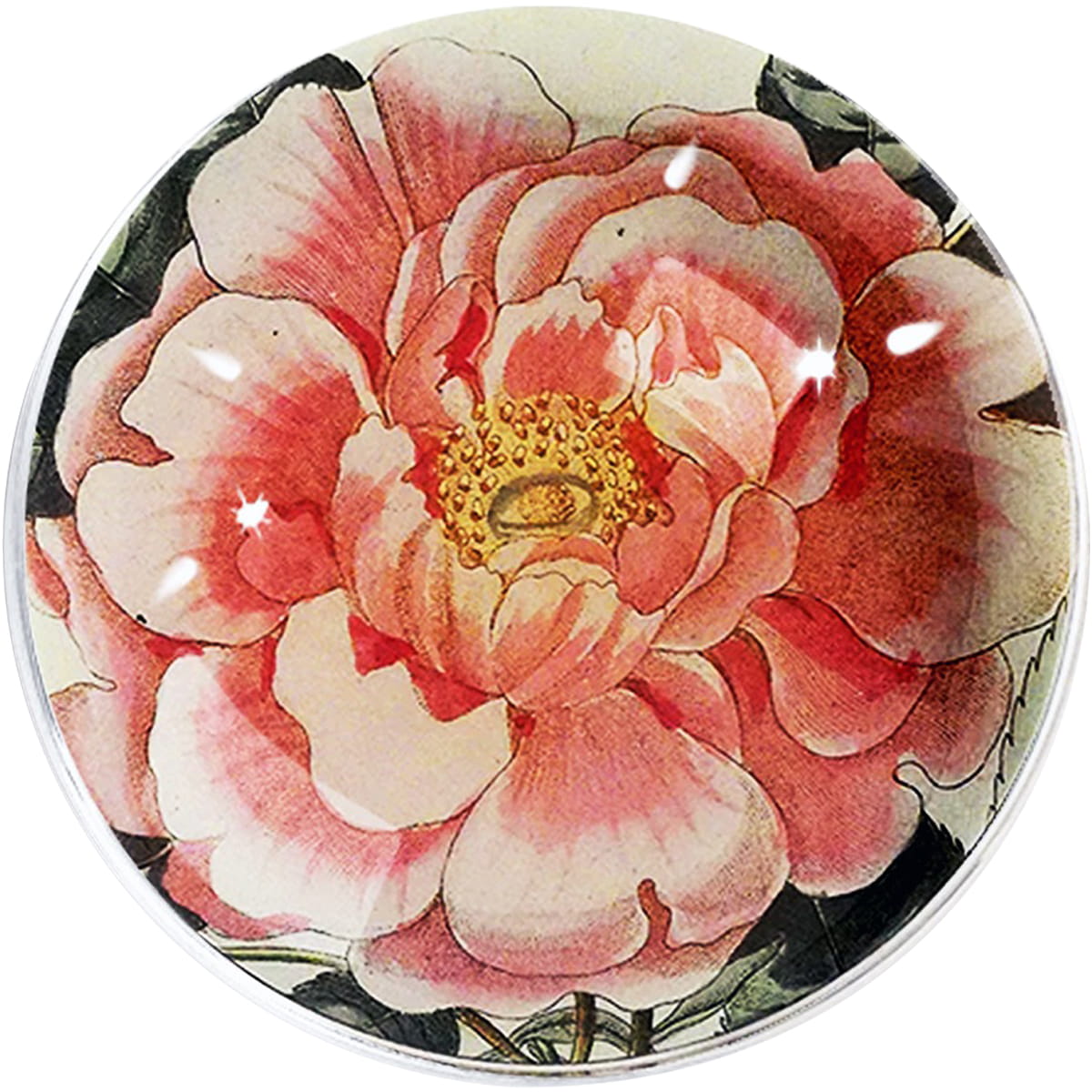 Crystal Dome Paperweight - Jennifer Garner Peony
