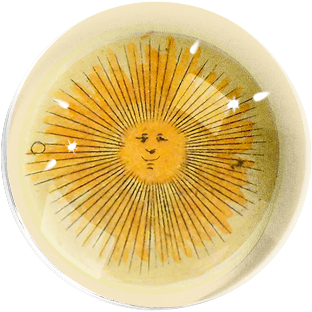 Crystal Dome Paperweight - The Happy Sun