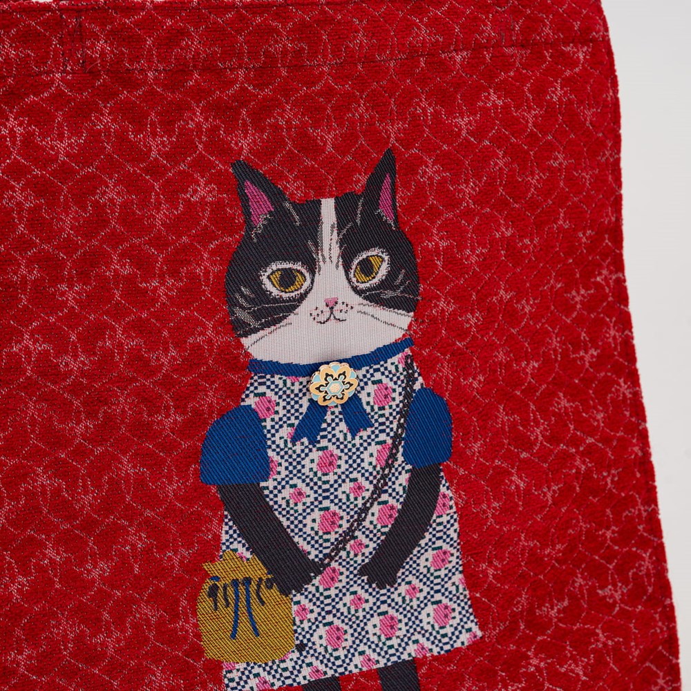 Honey Bean Princess Jacquard Tote - Red
