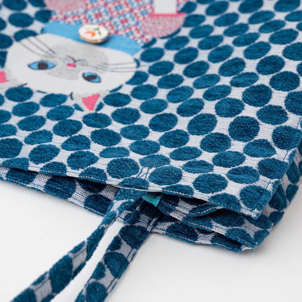 Honey Bean Princess Jacquard Tote - Blue