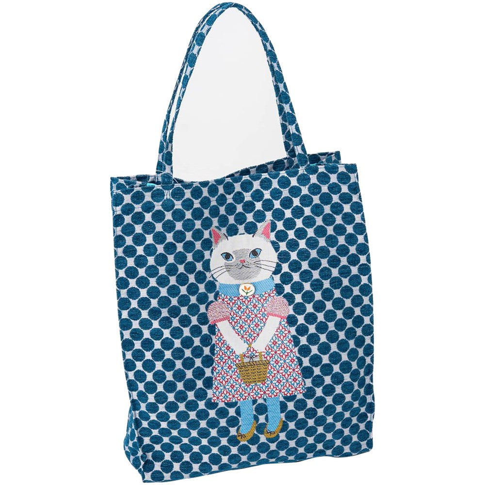 Honey Bean Princess Jacquard Tote - Blue