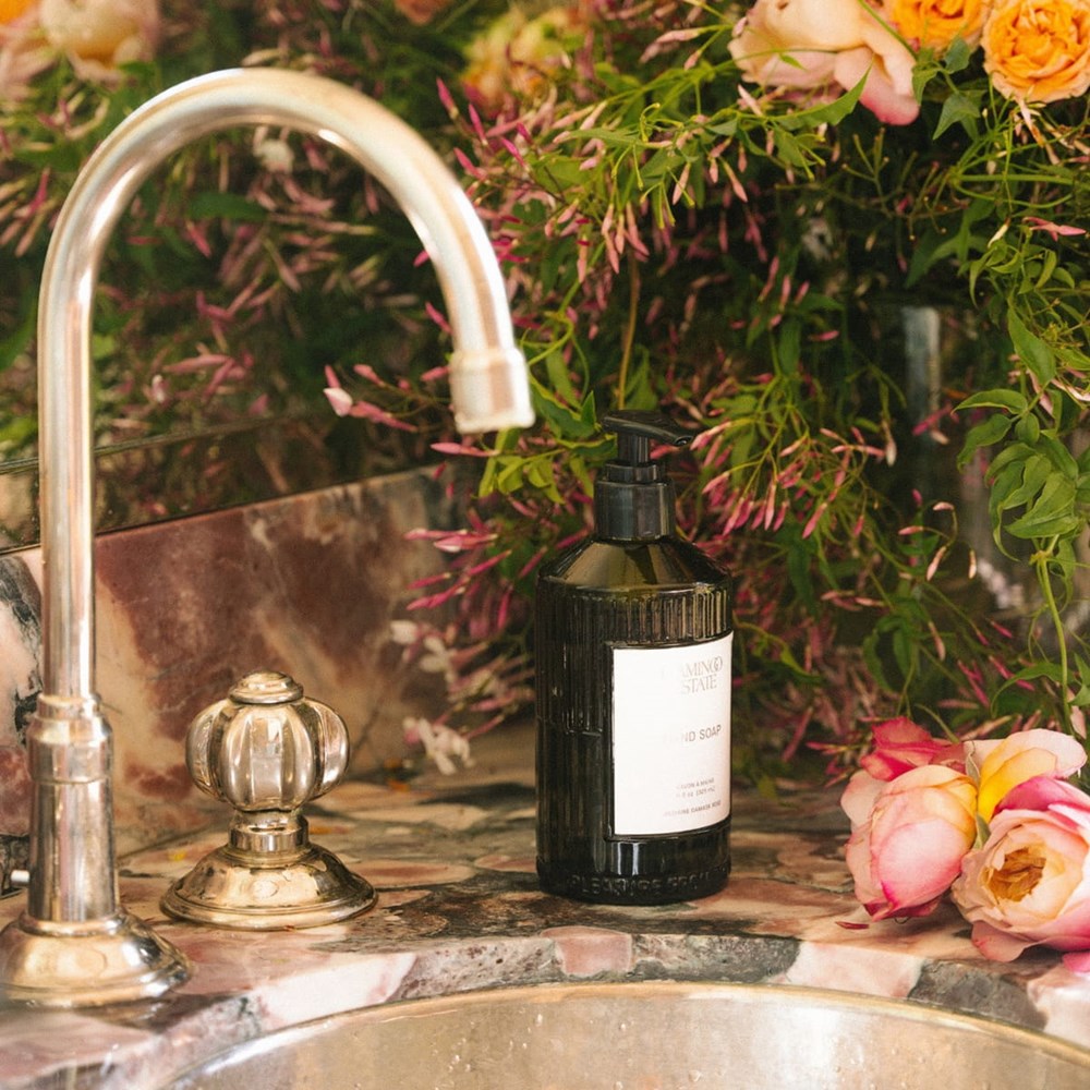 Jasmine Damask Rose Glass Hand Soap