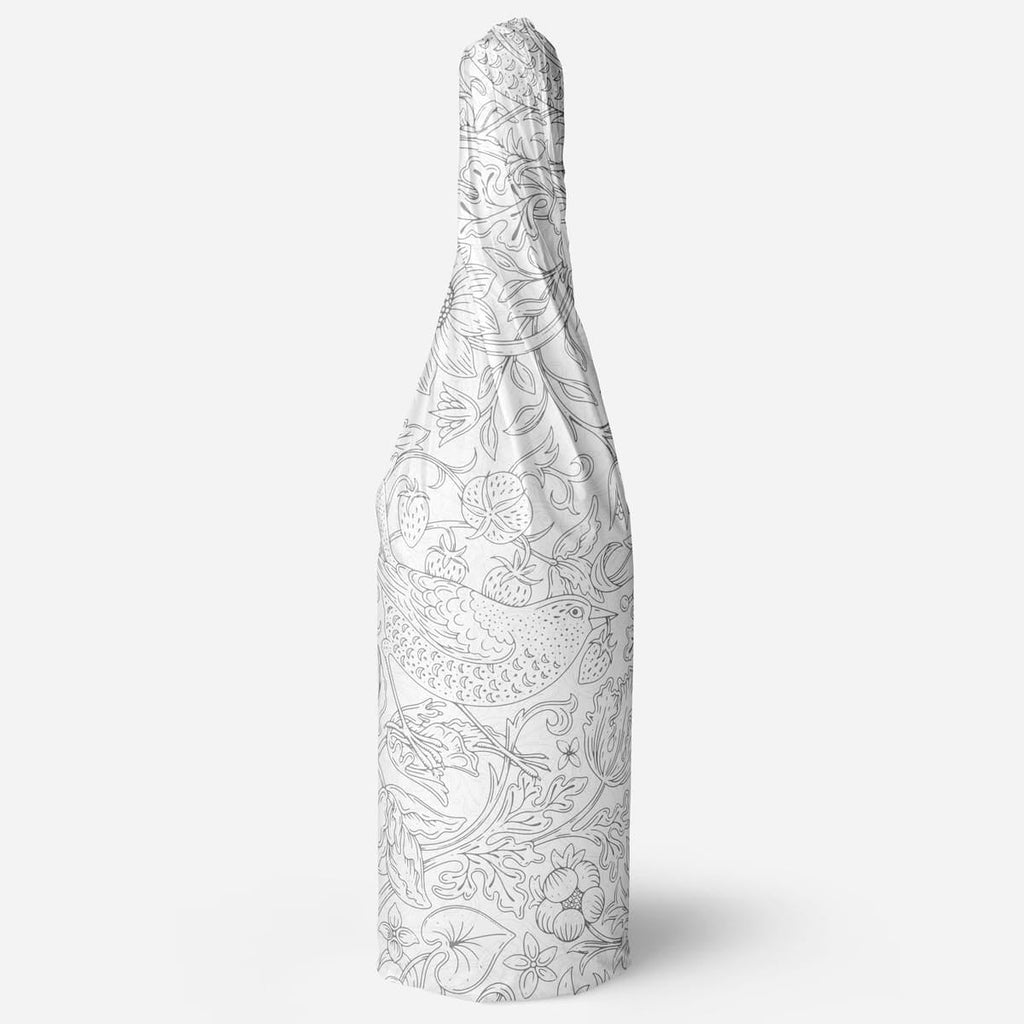 Compostable Tissue Paper - Silver Strawberry Thief