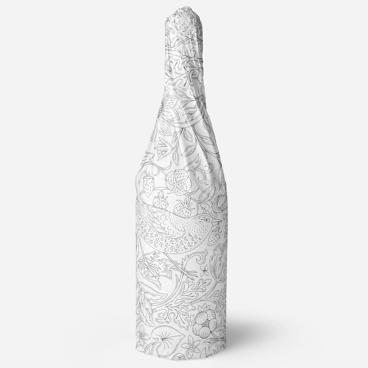 Compostable Tissue Paper - Silver Strawberry Thief
