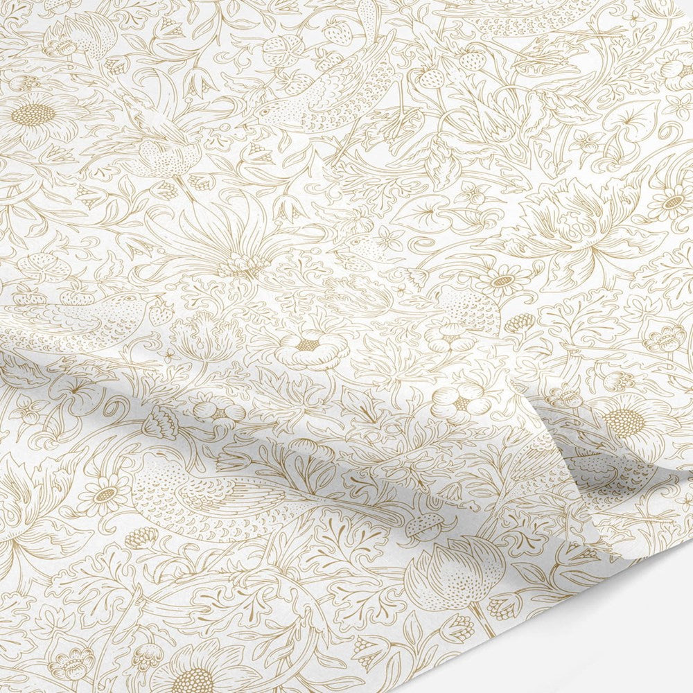 Compostable Tissue Paper - Gold Strawberry Thief