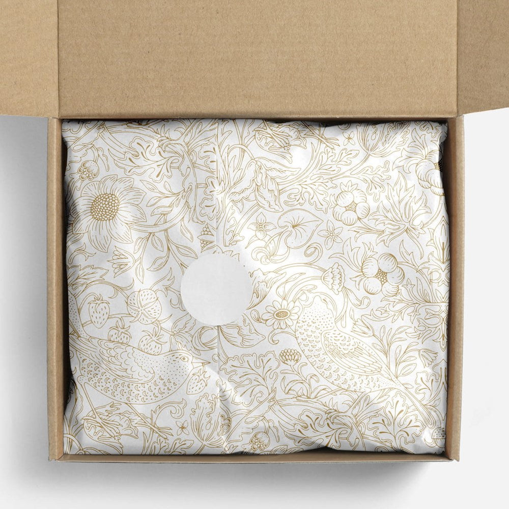 Compostable Tissue Paper - Gold Strawberry Thief
